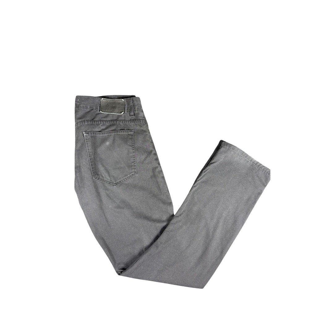 H|R Straight Leg Black Cotton Button Fly Pants Size 34 Minimalist Grunge